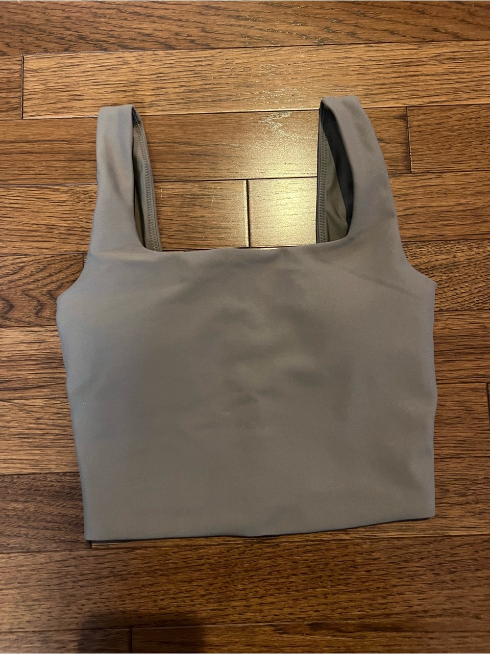 Abercrombie YPB Square-Neck Crop Tank Top - Women - Taupe